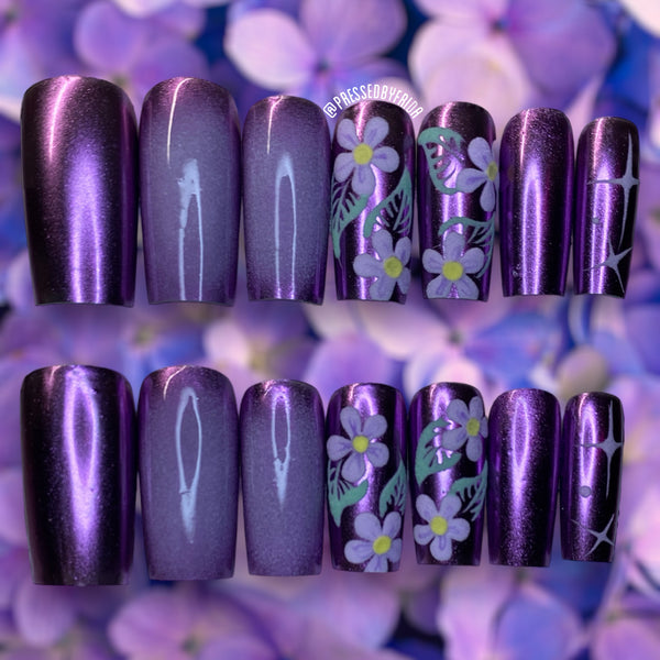 Purple Chrome Florals